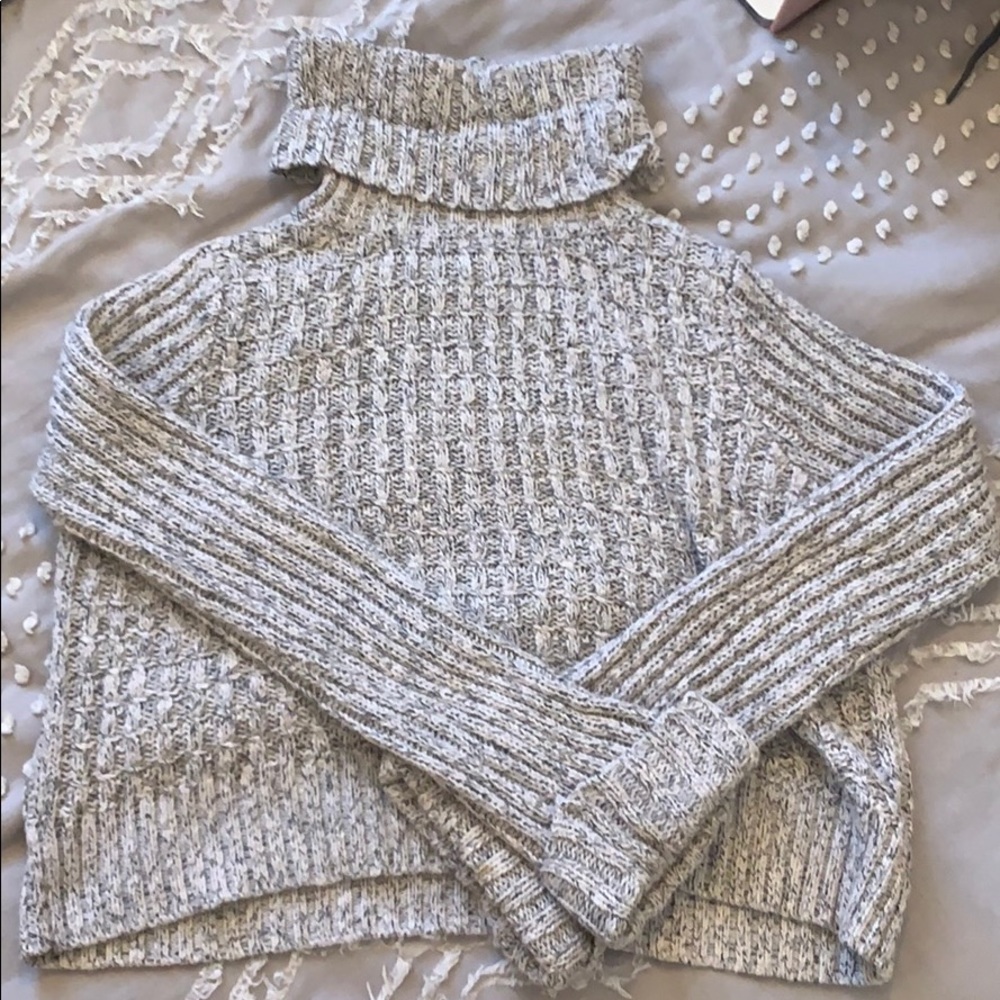 Free People Flowy Knitted Turtleneck Sweater